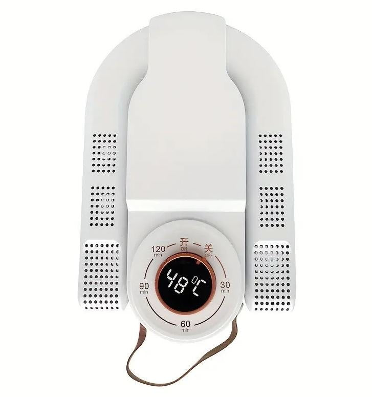 Electric shoe dryer with digital temperature display