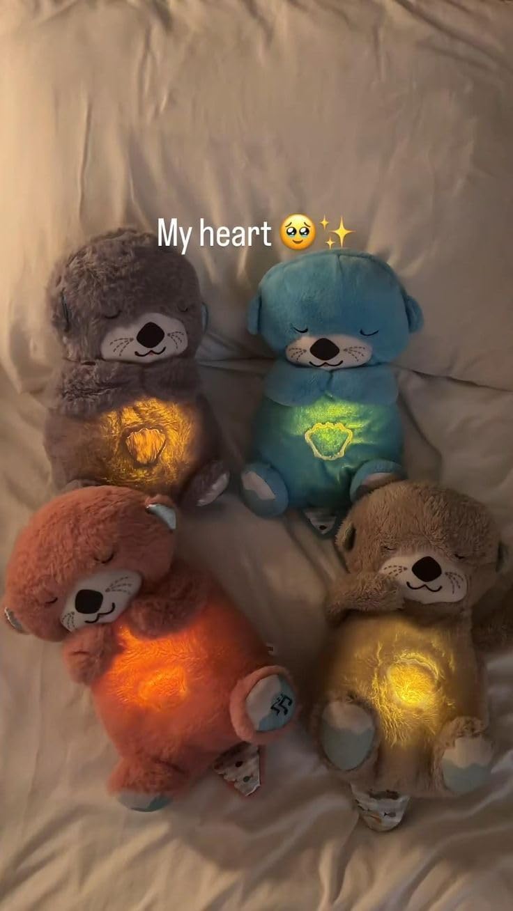 Sleep otters in different colours