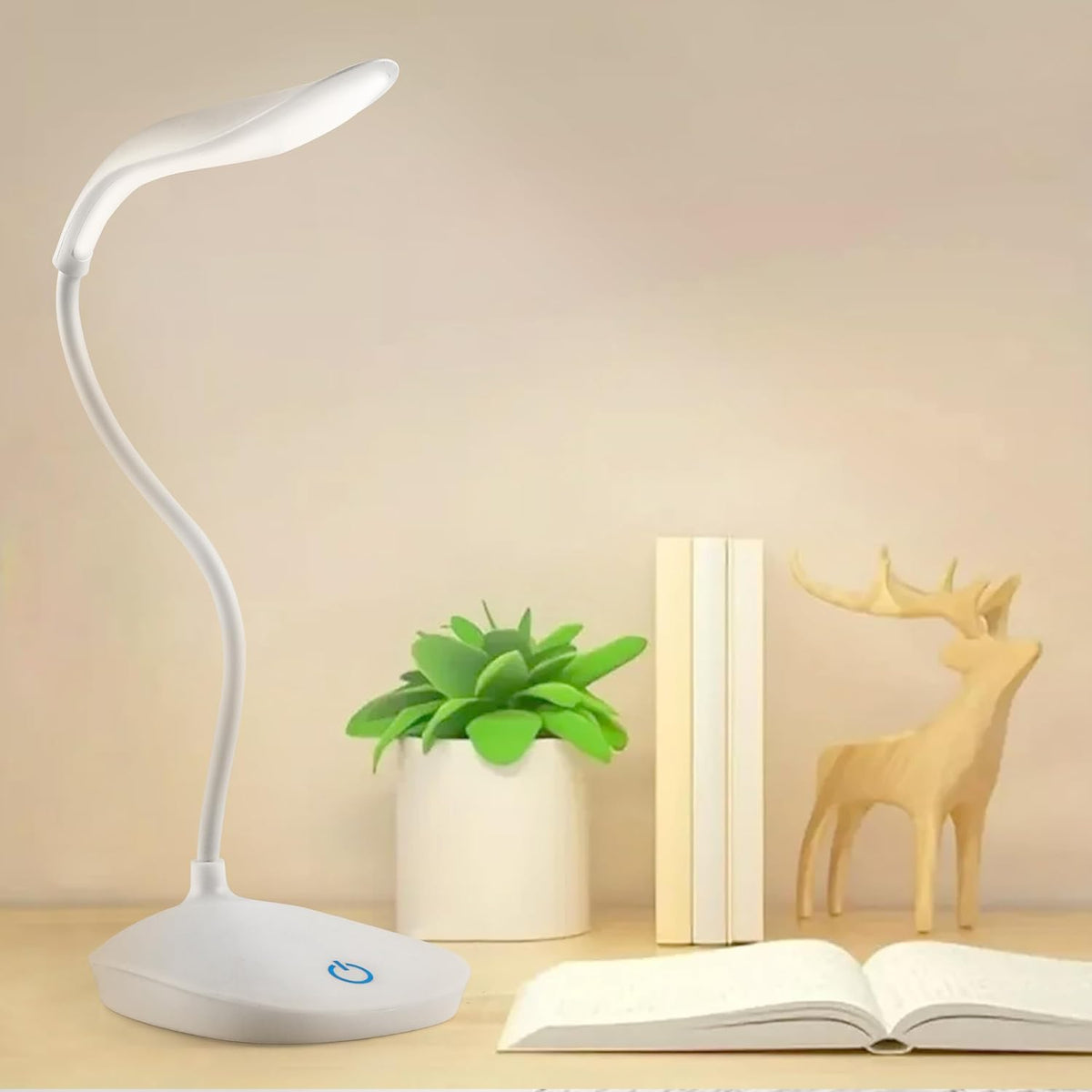 Study lamp on a desk
