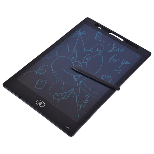 Black LCD writing tablet with drawing and stylus