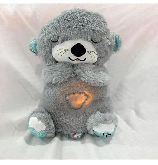 Soft grey sleep otter plush
