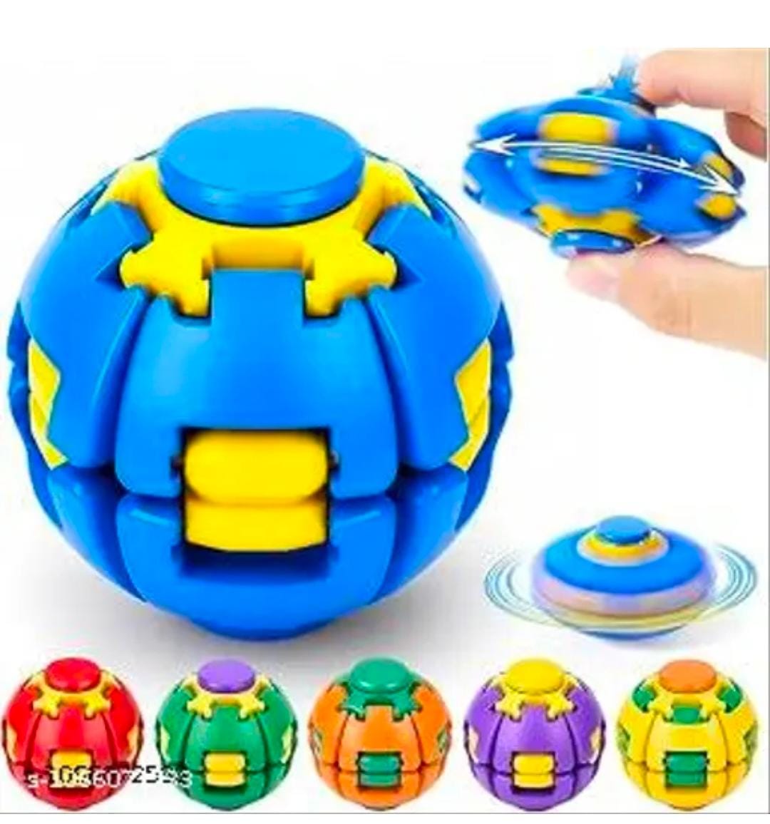 Spinner ball turning into a spinning top