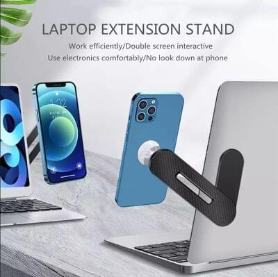 Laptop extension stand for dual screen use