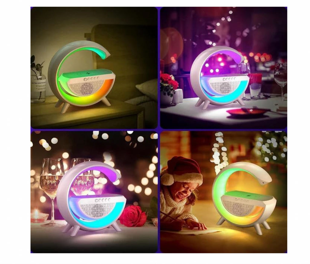 G speaker lamp in different colour modes
