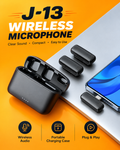 J-13 wireless clip microphone set with charging case